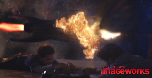 Explosions in Zathura.